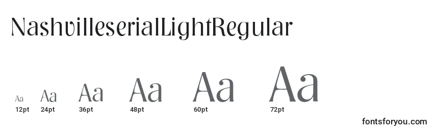 NashvilleserialLightRegular Font Sizes