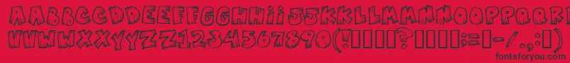 Mistervampire Font – Black Fonts on Red Background