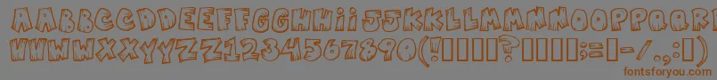 Mistervampire Font – Brown Fonts on Gray Background