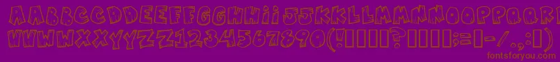 Mistervampire Font – Brown Fonts on Purple Background