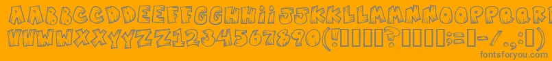 Mistervampire Font – Gray Fonts on Orange Background