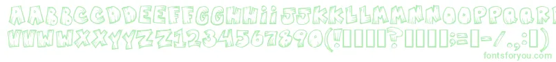 Mistervampire Font – Green Fonts on White Background