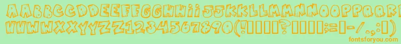 Mistervampire Font – Orange Fonts on Green Background