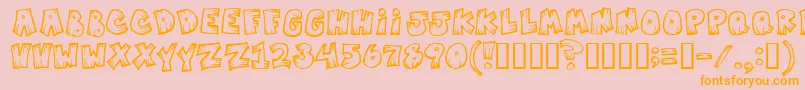 Mistervampire Font – Orange Fonts on Pink Background