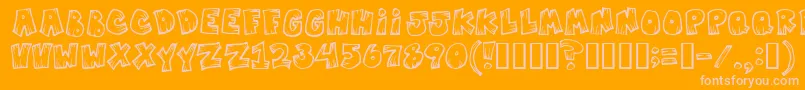 Mistervampire Font – Pink Fonts on Orange Background