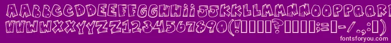 Mistervampire Font – Pink Fonts on Purple Background