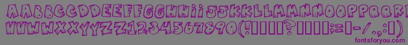 Шрифт Mistervampire – фиолетовые шрифты на сером фоне