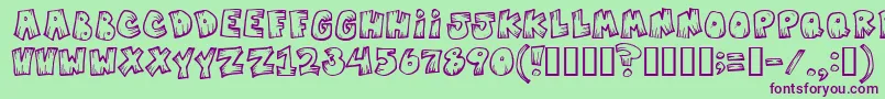 Mistervampire Font – Purple Fonts on Green Background