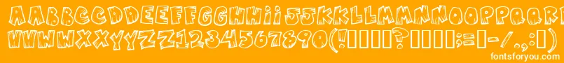 Mistervampire Font – White Fonts on Orange Background