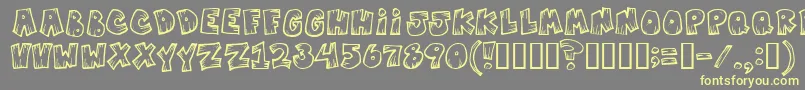 Mistervampire Font – Yellow Fonts on Gray Background