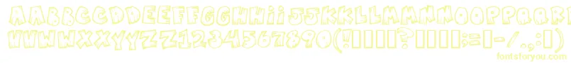 Mistervampire-fontti – keltaiset fontit