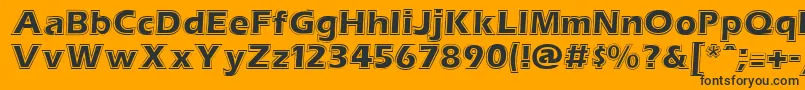 TalithaRegular Font – Black Fonts on Orange Background