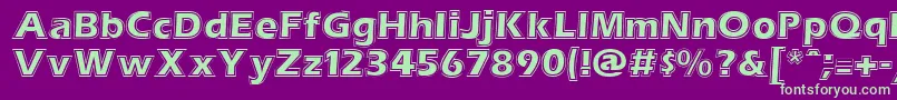 TalithaRegular Font – Green Fonts on Purple Background