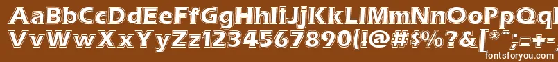 TalithaRegular Font – White Fonts on Brown Background