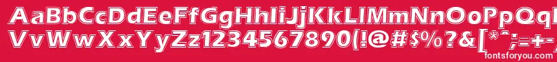 フォントTalithaRegular – 赤い背景に白い文字