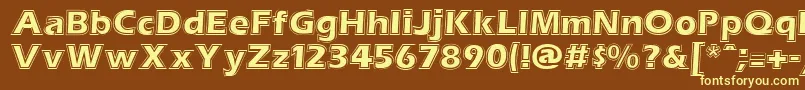 TalithaRegular Font – Yellow Fonts on Brown Background