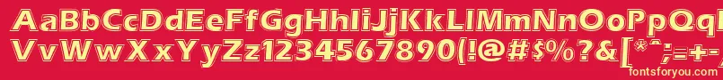 TalithaRegular Font – Yellow Fonts on Red Background