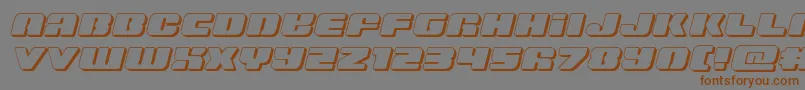 Capricus3Dsemistraight Font – Brown Fonts on Gray Background