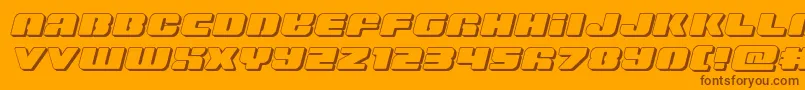 Capricus3Dsemistraight Font – Brown Fonts on Orange Background