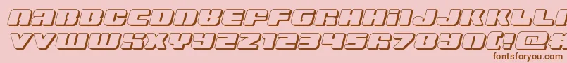 Capricus3Dsemistraight Font – Brown Fonts on Pink Background