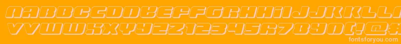 Capricus3Dsemistraight Font – Pink Fonts on Orange Background