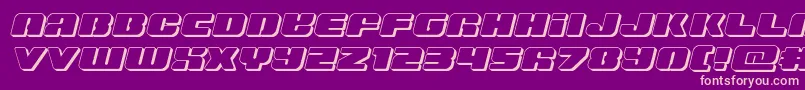Capricus3Dsemistraight Font – Pink Fonts on Purple Background