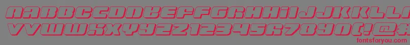 Capricus3Dsemistraight Font – Red Fonts on Gray Background