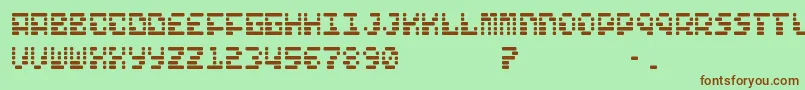 FreelanceKamchatka Font – Brown Fonts on Green Background