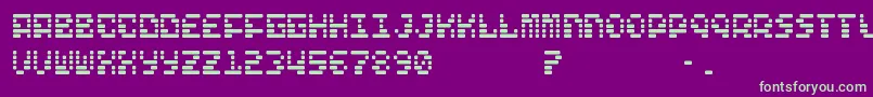 FreelanceKamchatka Font – Green Fonts on Purple Background