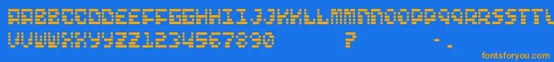 FreelanceKamchatka Font – Orange Fonts on Blue Background