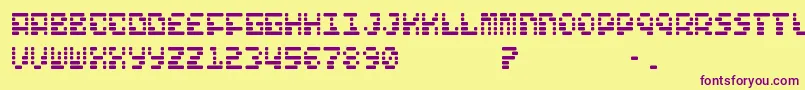 FreelanceKamchatka Font – Purple Fonts on Yellow Background