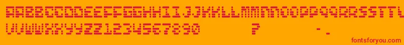 FreelanceKamchatka Font – Red Fonts on Orange Background