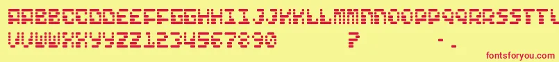 FreelanceKamchatka Font – Red Fonts on Yellow Background