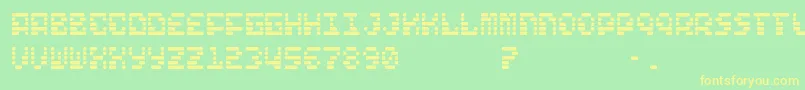 FreelanceKamchatka Font – Yellow Fonts on Green Background