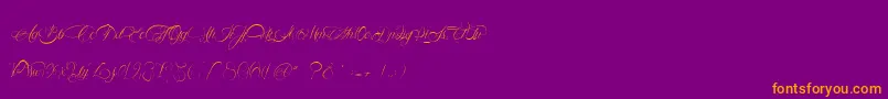 AligotDeMirabelle Font – Orange Fonts on Purple Background