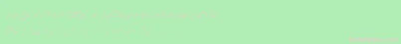 Czcionka AligotDeMirabelle – różowe czcionki na zielonym tle