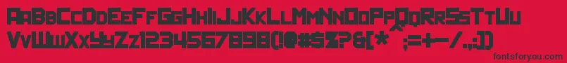 フォントPolitikBold – 赤い背景に黒い文字