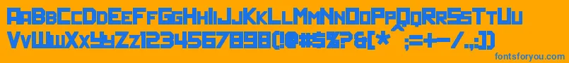 PolitikBold Font – Blue Fonts on Orange Background