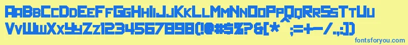 PolitikBold Font – Blue Fonts on Yellow Background