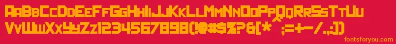 PolitikBold Font – Orange Fonts on Red Background