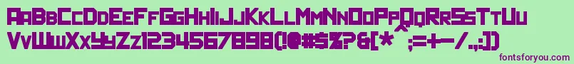 PolitikBold Font – Purple Fonts on Green Background