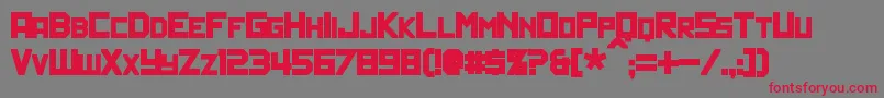 PolitikBold Font – Red Fonts on Gray Background