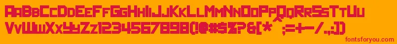 PolitikBold Font – Red Fonts on Orange Background