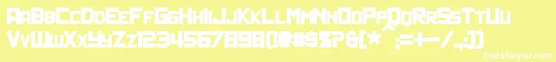 PolitikBold Font – White Fonts on Yellow Background