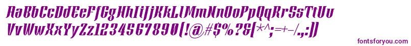 XacoseItalic Font – Purple Fonts on White Background