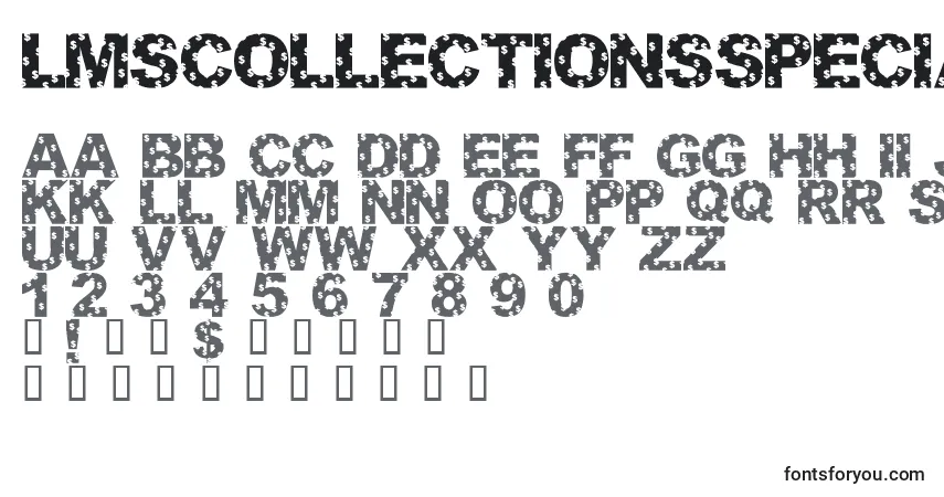 Schriftart LmsCollectionsSpecialist – Alphabet, Zahlen, spezielle Symbole