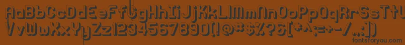 Шрифт Knochen3DRegular – чёрные шрифты на коричневом фоне