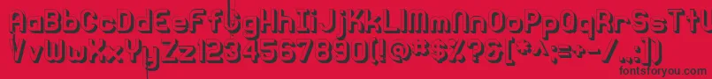 Knochen3DRegular Font – Black Fonts on Red Background