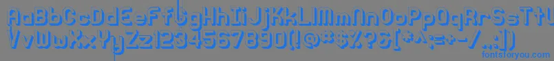 Knochen3DRegular Font – Blue Fonts on Gray Background