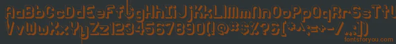 Knochen3DRegular Font – Brown Fonts on Black Background